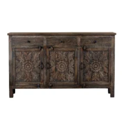 Aarnav - Handgesneden Mangohouten Dressoir