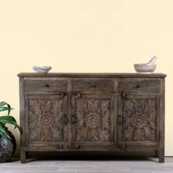 Aarnav - Handgesneden Mangohouten Dressoir