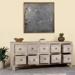 Aarohia - Mangohouten Dressoir Met 10 Laden