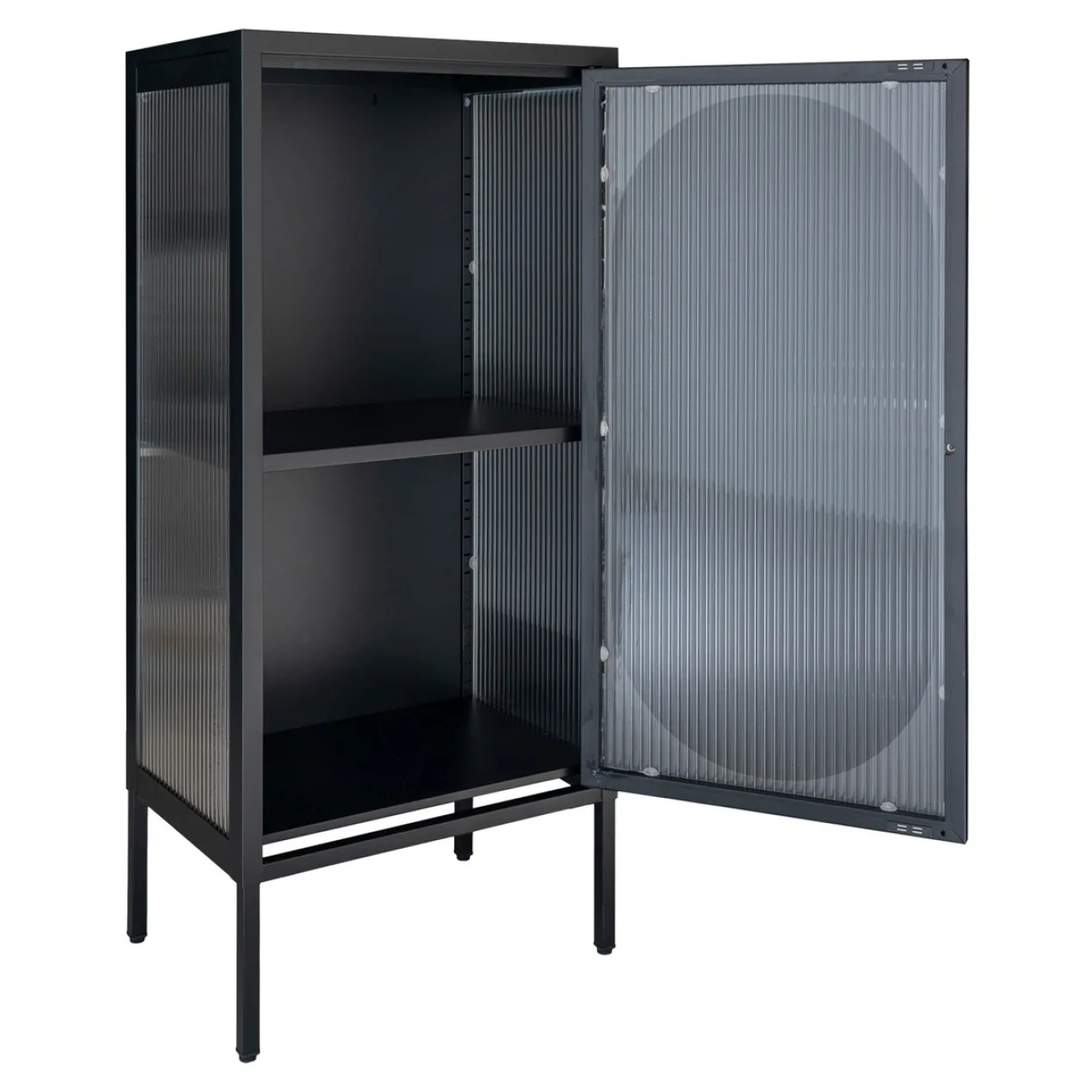 Abbey metalen vitrinekast zwart - 50 x 110 cm