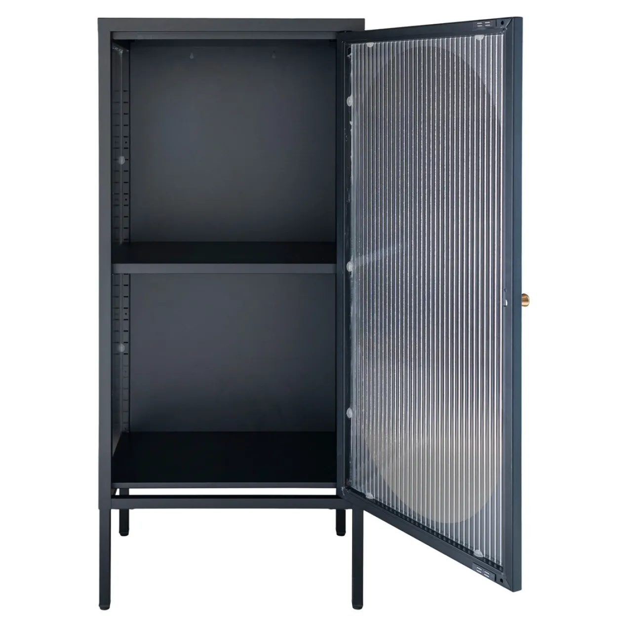 Abbey metalen vitrinekast zwart - 50 x 110 cm