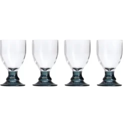 Acryl Glas Smoke Bella Goblet - set van 4