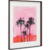 Acrylic frame brown palms