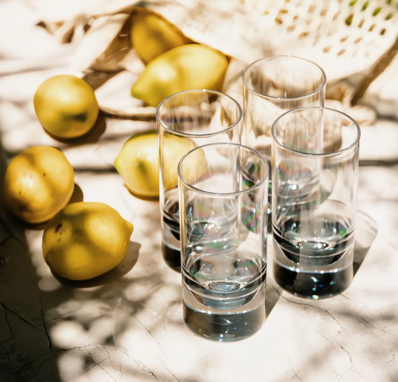 Acryl Longdrinkglas Smoke Slim Jim - set van 4