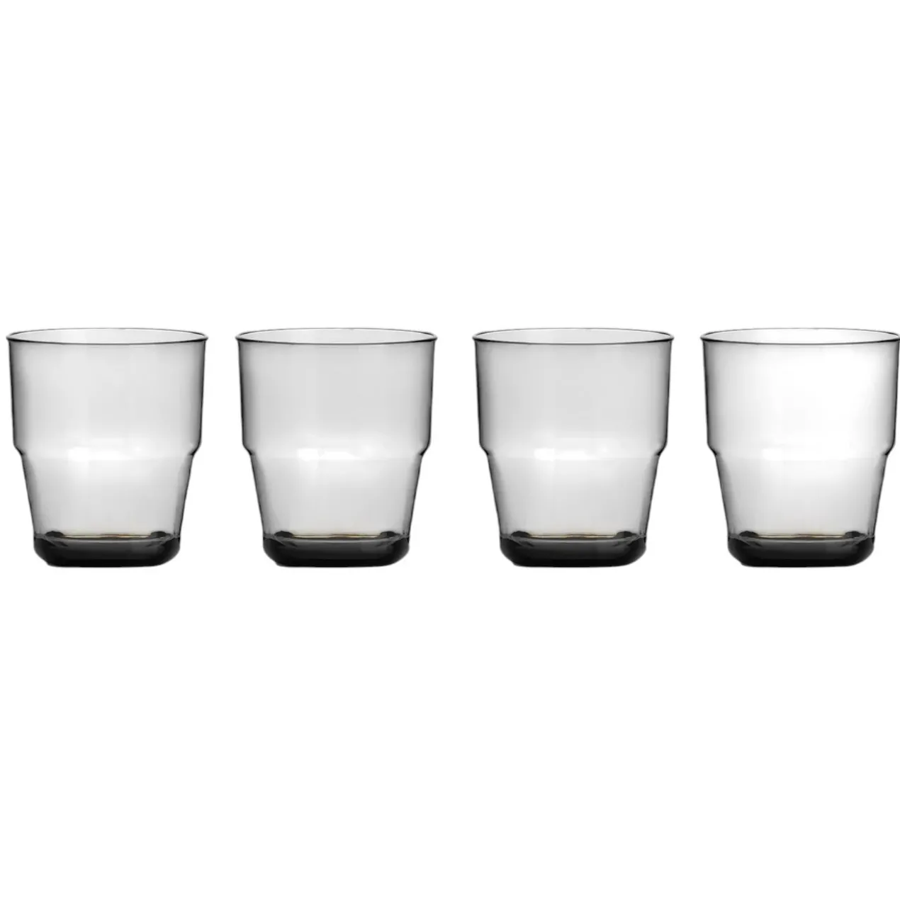 Acryl Waterglas Smoke - set van 4