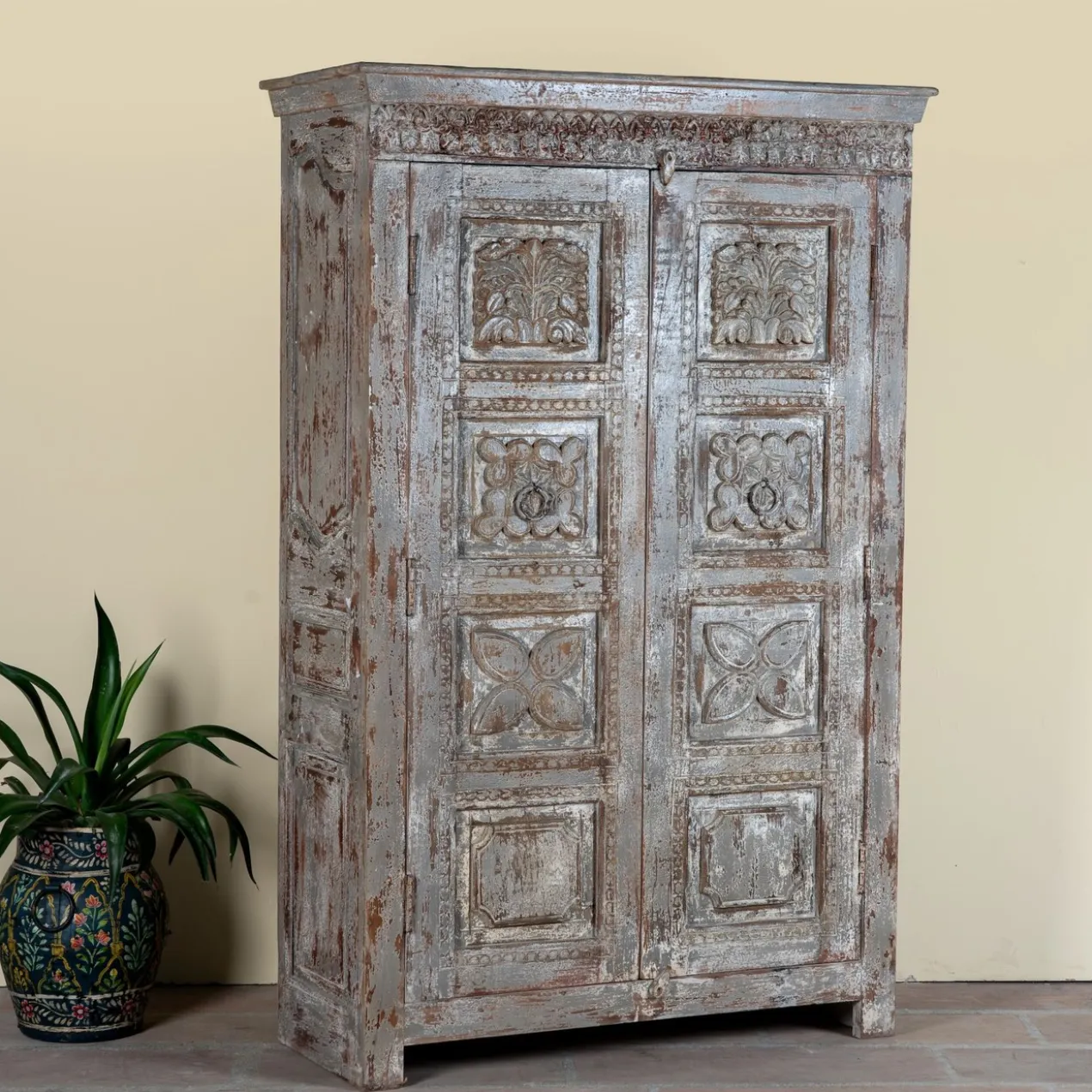 Adharva - Kast van Gerecycled Teakhout Vintage Design