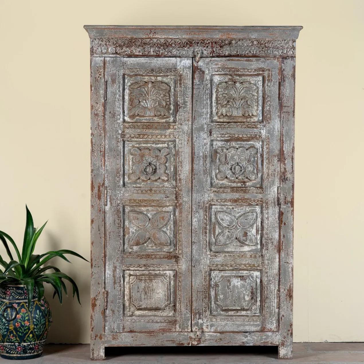 Adharva - Kast van Gerecycled Teakhout Vintage Design