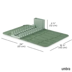 Afdruipmat Udry Ultra met bestekbakje spruce groen