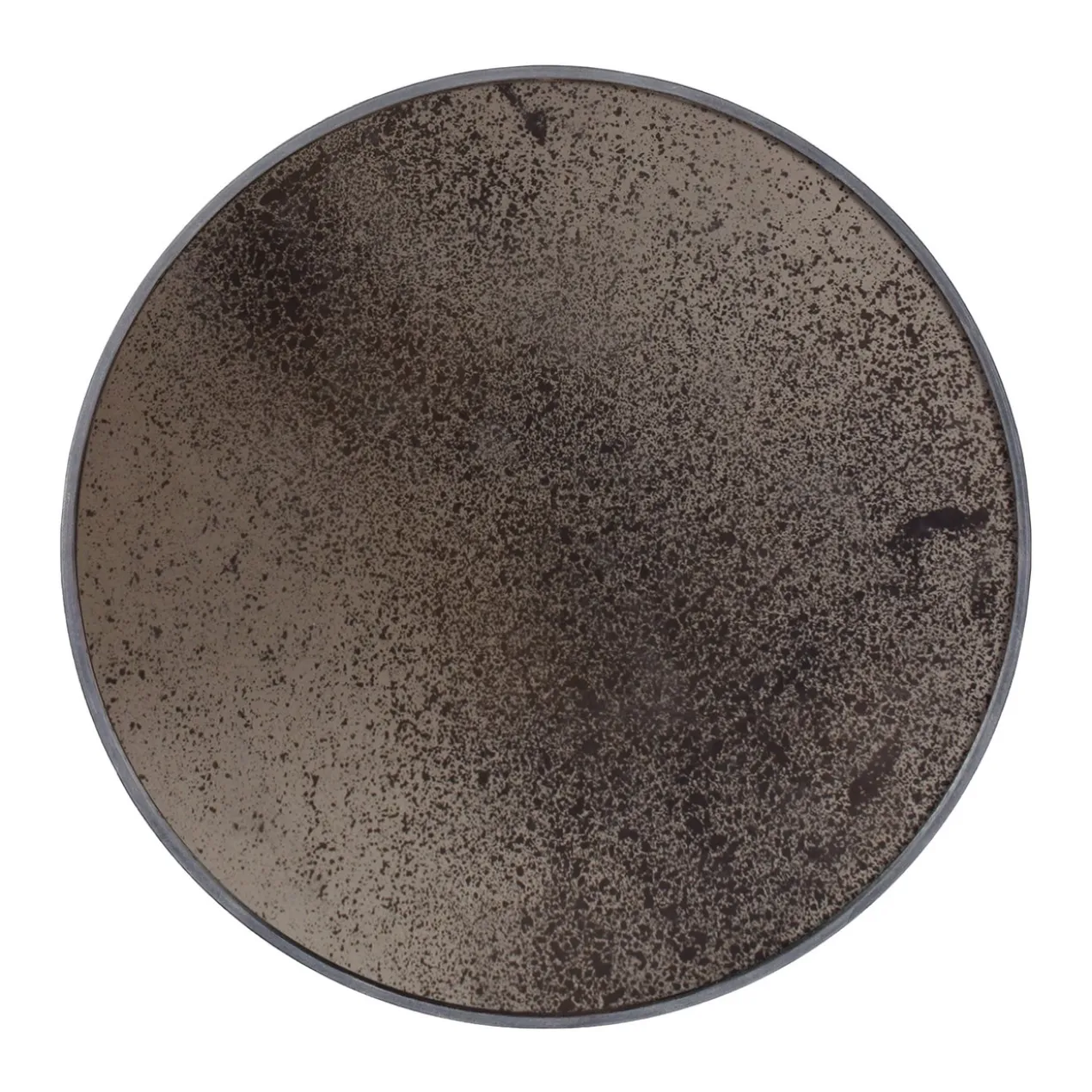 Aged muurspiegel - rond - bronze - 121