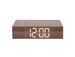 Alarm clock Book LED ABS warm grey