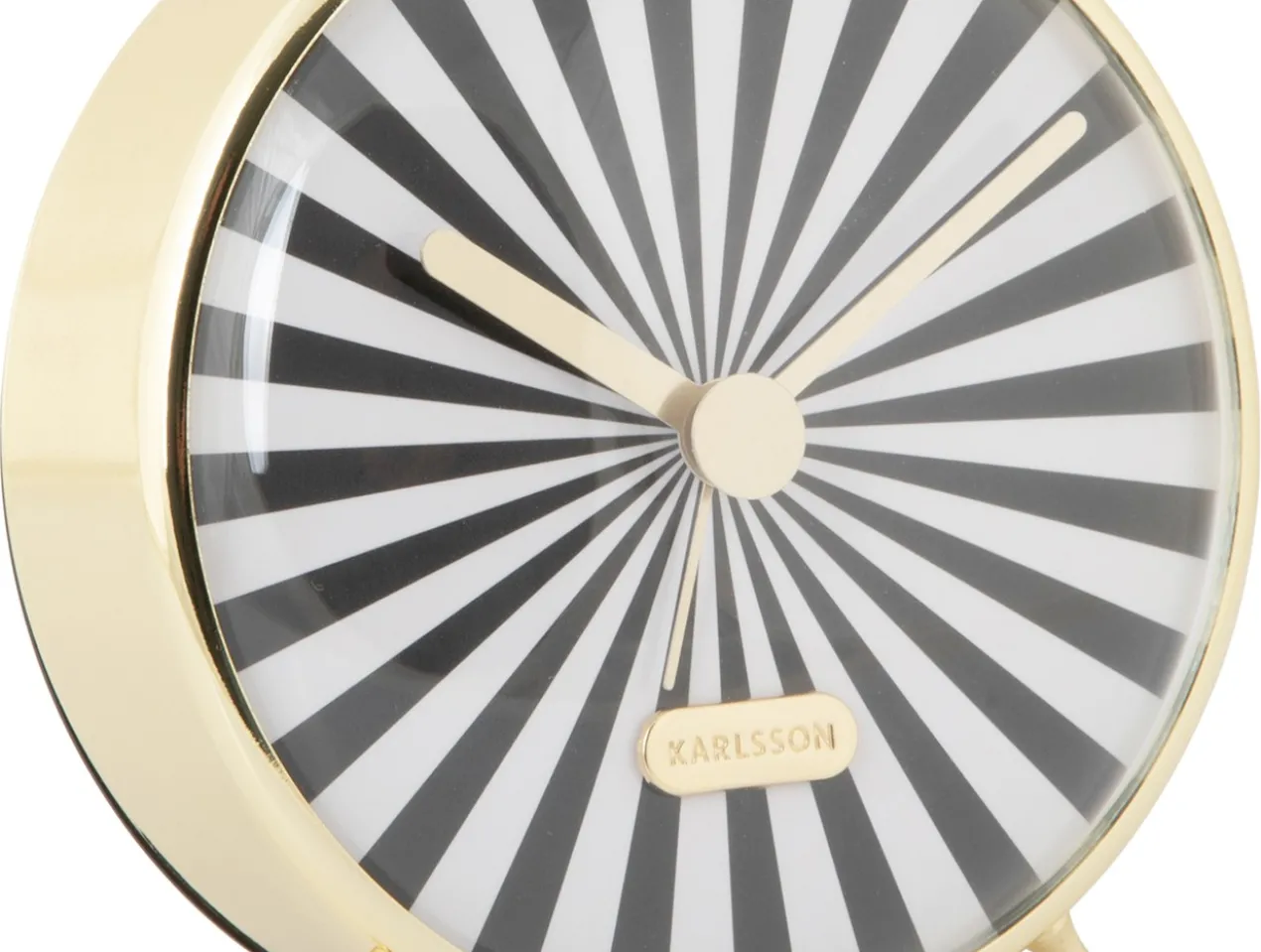 Alarm clock Candy Swirl black & white