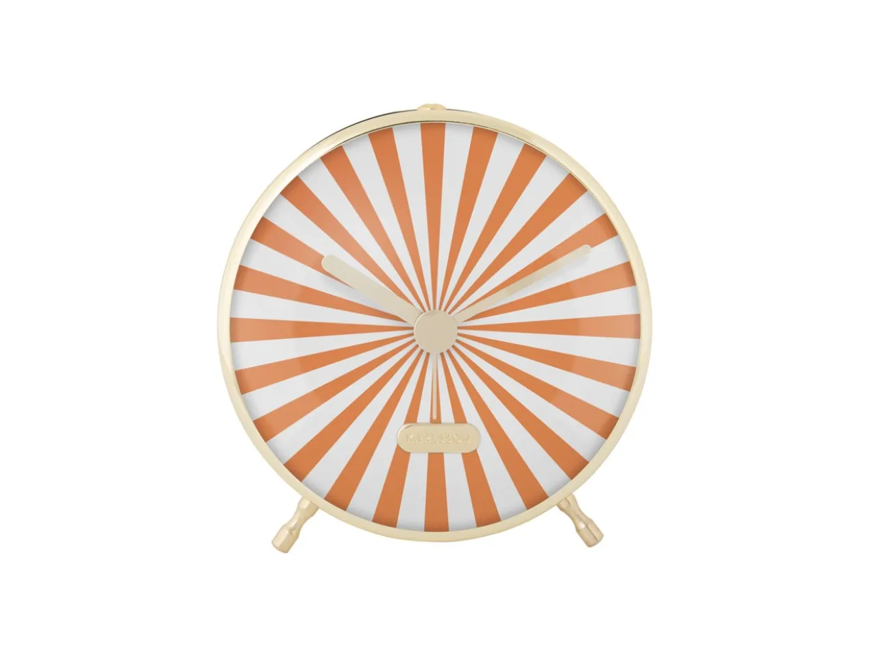 Alarm clock Candy Swirl bright orange & white