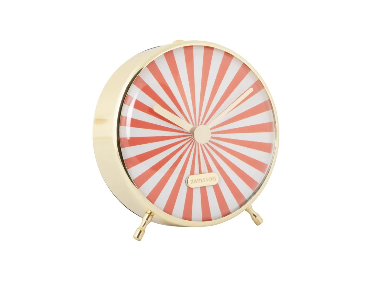 Alarm clock Candy Swirl bright orange & white