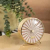 Alarm clock Candy Swirl flamingo pink & white