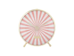 Alarm clock Candy Swirl flamingo pink & white