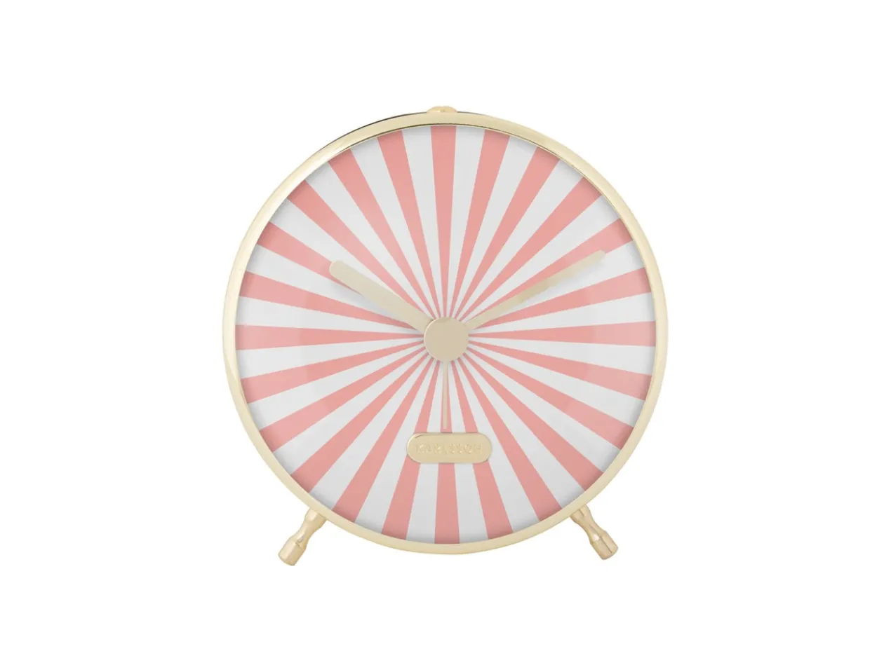 Alarm clock Candy Swirl flamingo pink & white
