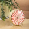 Alarm clock Candy Swirl soft brown & white