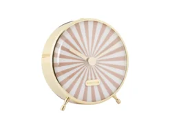Alarm clock Candy Swirl soft brown & white