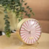 Alarm clock Candy Swirl turquoise blue & white