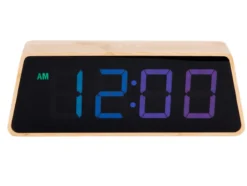 Alarm clock Changing Colour LED bamboo