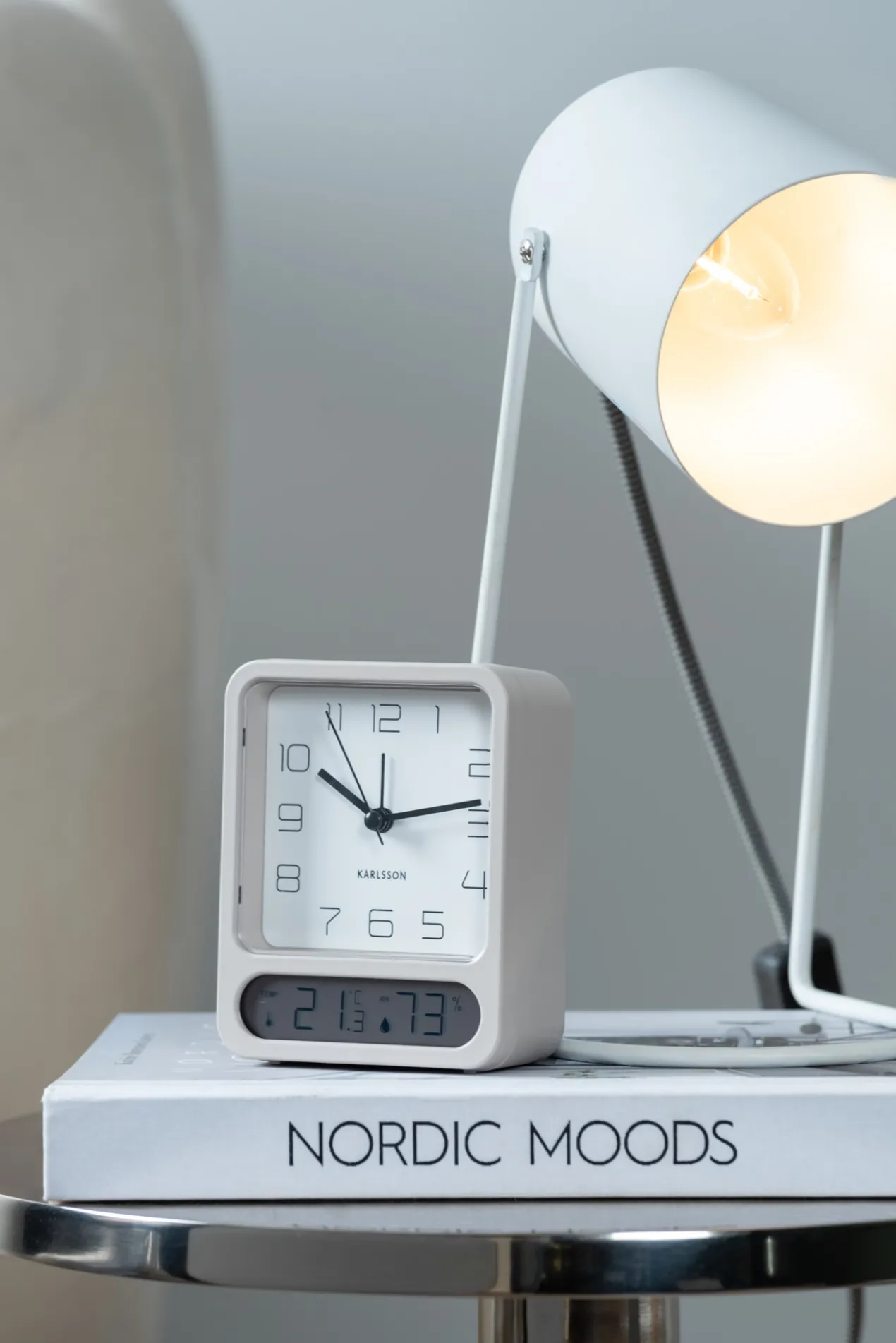 Alarm clock Duo matt black