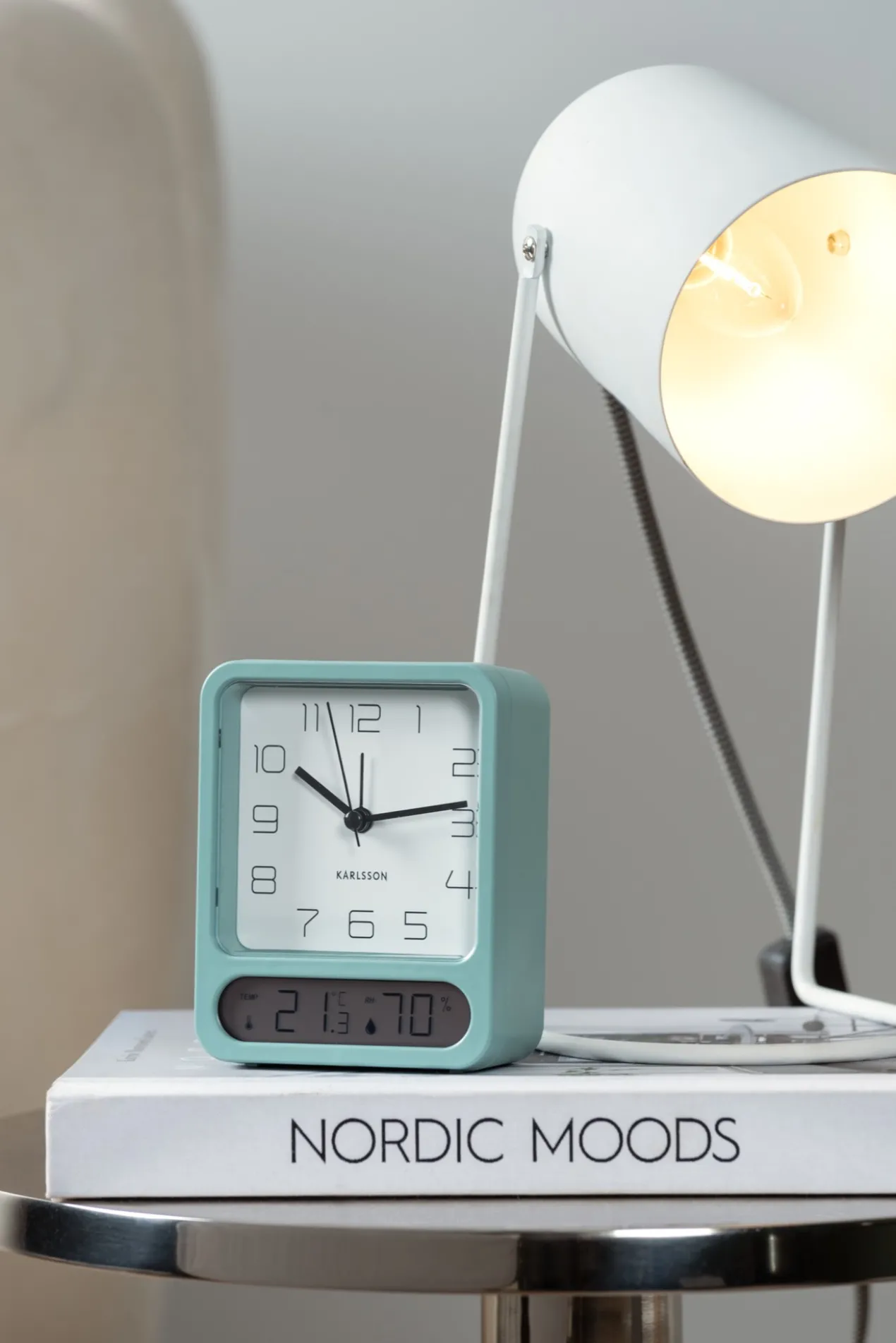 Alarm clock Duo matt black