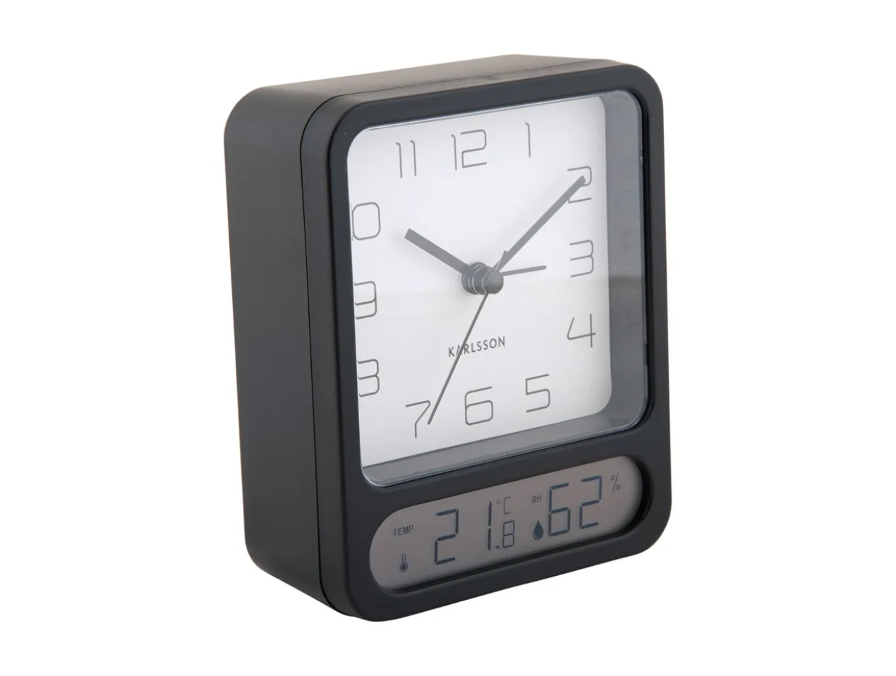 Alarm clock Duo matt black