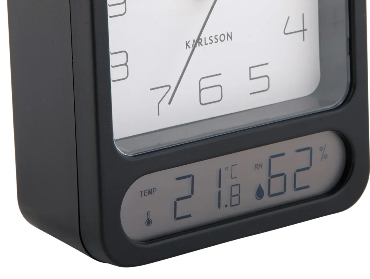 Alarm clock Duo matt black
