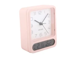 Alarm clock Duo matt soft pink
