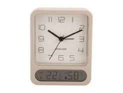 Alarm clock Duo matt warm grey