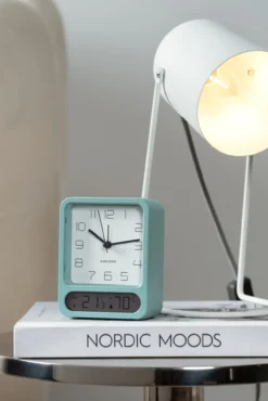Alarm clock Duo matt warm grey