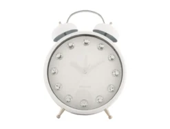 Alarm clock Glam Diamonds XL white
