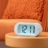 Alarm clock Gummy rubberized soft blue