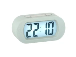 Alarm clock Gummy rubberized soft blue