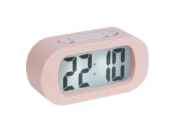 Alarm clock Gummy rubberized light pink