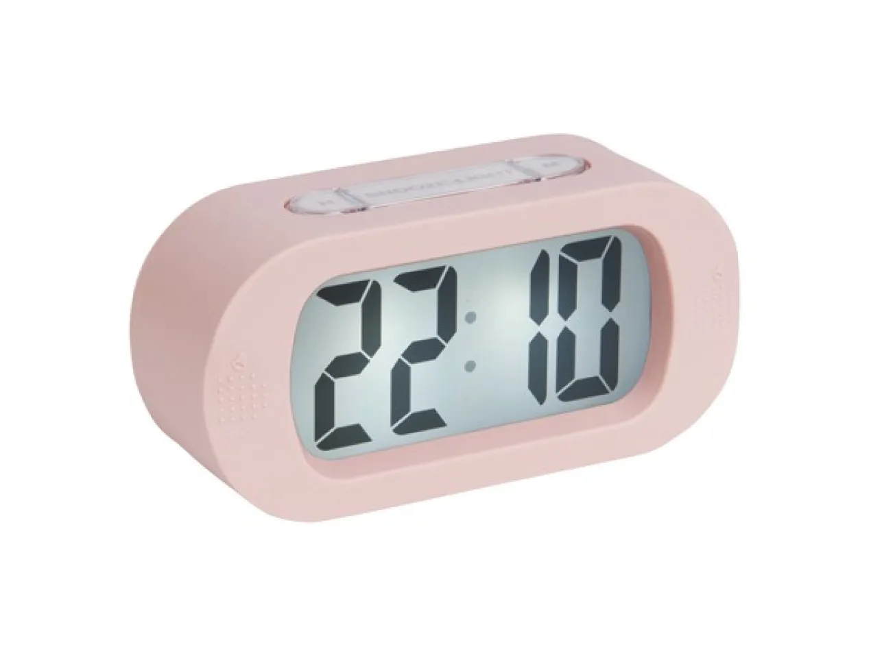 Alarm clock Gummy rubberized light pink