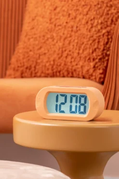 Alarm clock Gummy rubberized soft orange