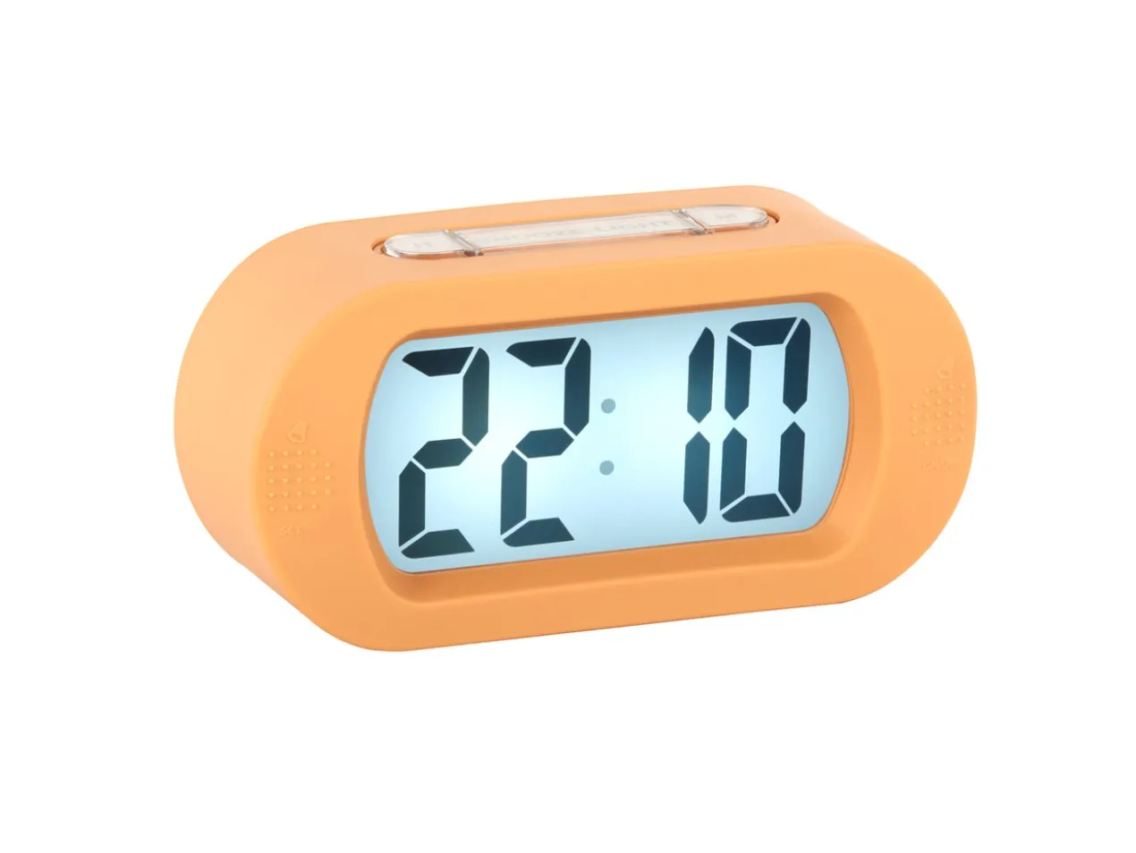 Alarm clock Gummy rubberized soft orange