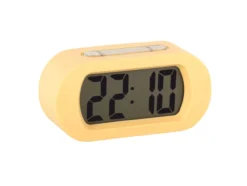 Alarm clock Gummy rubberized soft yellow