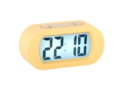 Alarm clock Gummy rubberized soft yellow