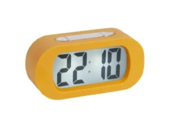 Alarm clock Gummy rubberized ochre yellow
