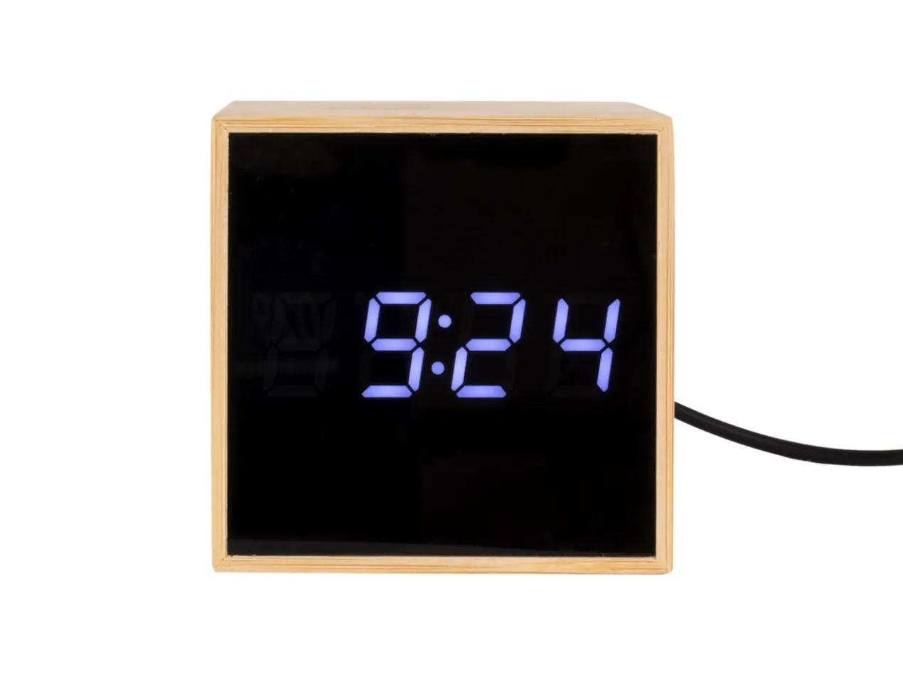 Alarm clock Mini Cube bamboo