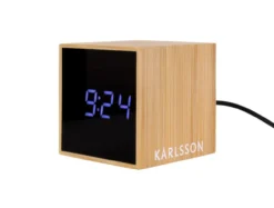 Alarm clock Mini Cube bamboo