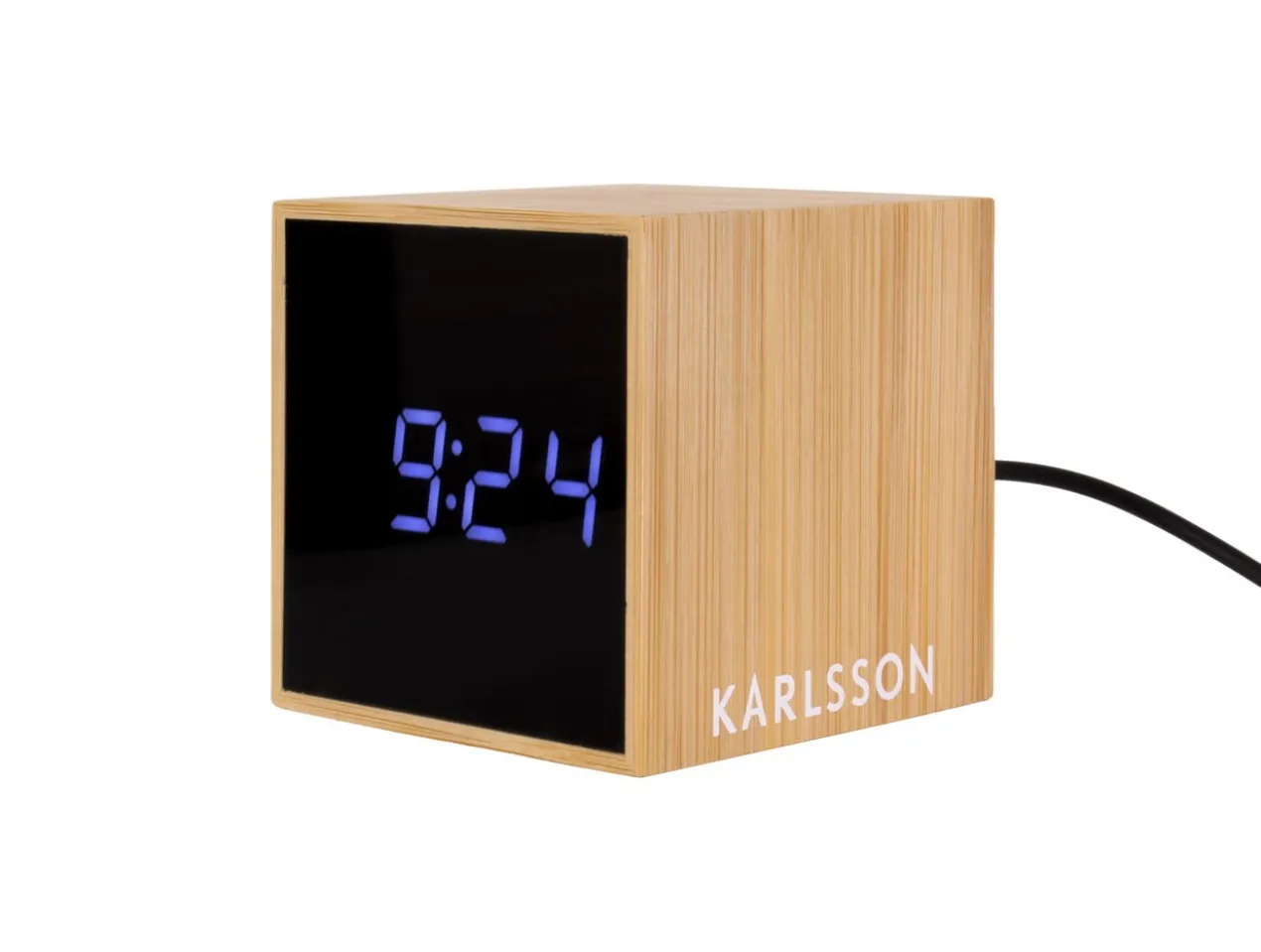 Alarm clock Mini Cube bamboo