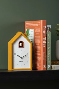 Alarm clock Modern Cuckoo red ochre