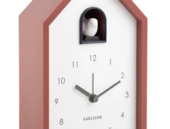 Alarm clock Modern Cuckoo red ochre