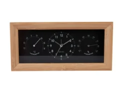 Alarm clock Neat bamboo rectangle black