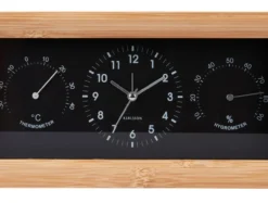 Alarm clock Neat bamboo rectangle black