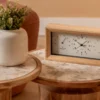 Alarm clock Neat bamboo rectangle white