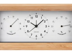 Alarm clock Neat bamboo rectangle white